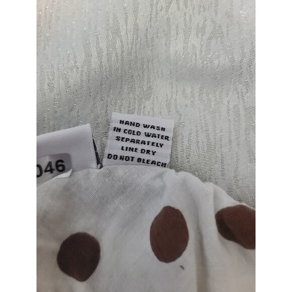 Indian Tropical women's polka dot midi Skirt Prairie 100% cotton Sequins Career - Picture 8 of 8